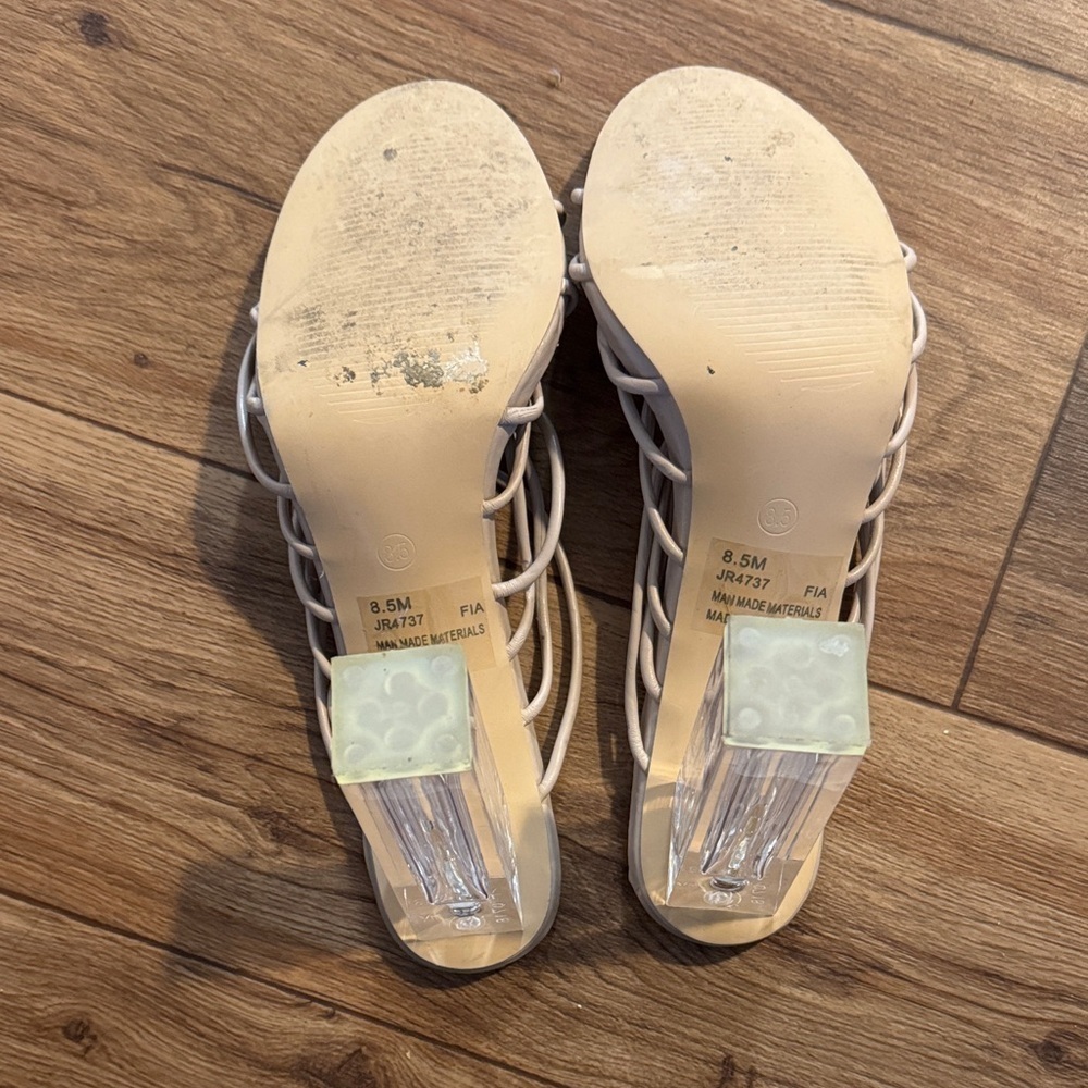 Cape Robbin Women's White Strappy Heels - Picture 3 of 3